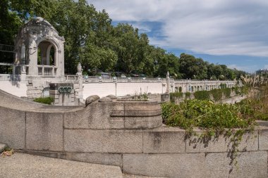 Stadtpark 'ın Taş Terası, Viyana - Avusturya Panoramik Manzarası.
