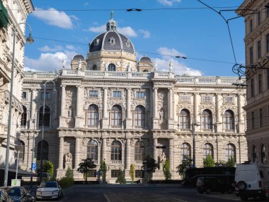Kunsthistorisches Müzesi, Doğa Tarihi Müzesi 'nin muazzam girişi, Viyana - Avusturya.