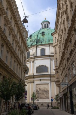 Peterskirche, Viyana, Avusturya 'daki St. Peter' s Barok Kilisesi.