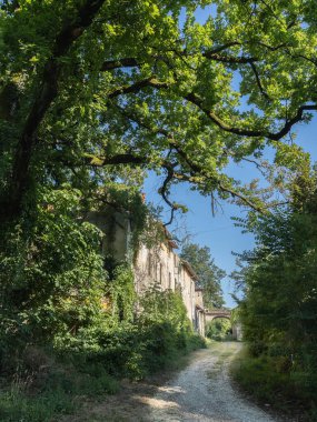 Collecchio, Parma - İtalya 'daki Aşırı Gelişmiş Antik Binalar Yolu.