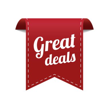 Great deals red banner vector design clipart