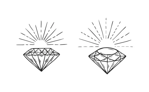 Elle çizilmiş pırlanta çizgili, sanat eseri ve ön manzara