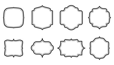 Vintage çerçeve dekoratif boş set