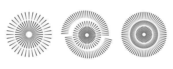 Set Vektor Abstrak Spiral Lingkaran - Stok Vektor
