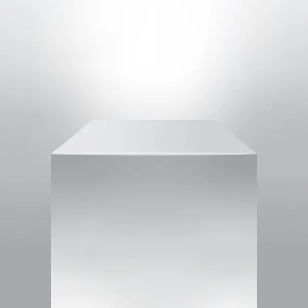 表彰台白い四角形のディスプレイの背景 — ストックベクタ