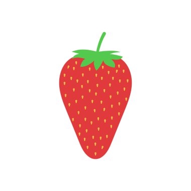 Çilek yaprağı vektörü izole arkaplan