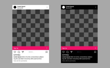 Instagram mackup post boş ekran ui arkaplanı