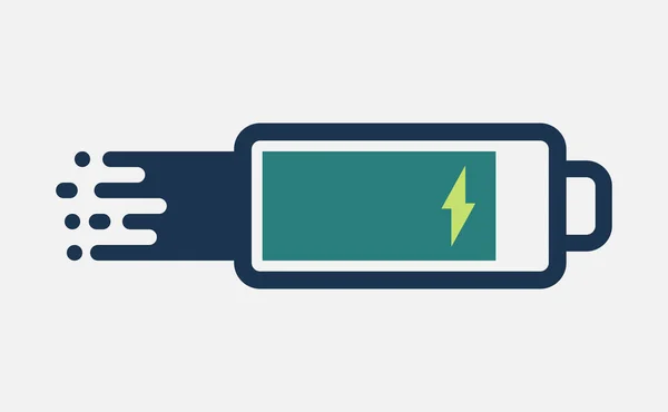 État Indicateur Batterie Charge Rapide Indication Rapide Charge Électrique Rapide — Image vectorielle