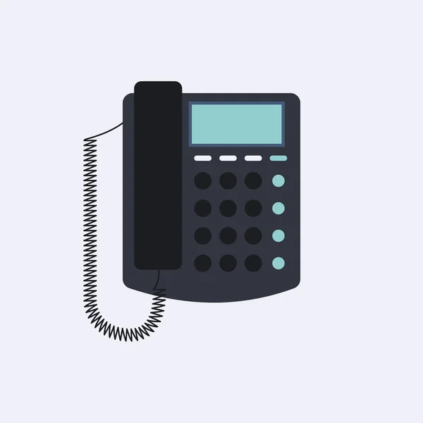 Telefone Mesa Fixo Tela Exibição Digital —  Vetores de Stock