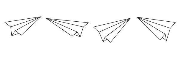 紙飛行機又は飛行機の飛行セットのアイコン — ストックベクタ