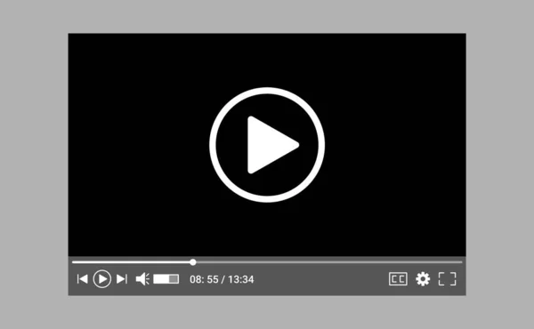 Екран Інтерфейсу Відео Медіапрогравача — стоковий вектор
