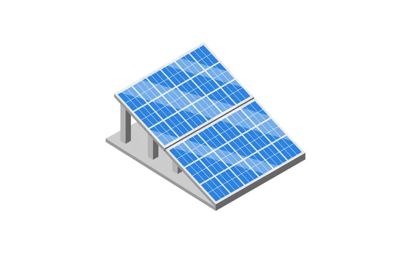 Solarzellen Strom Aus Sonnenstrahlen Absorbieren Vektorgrafiken