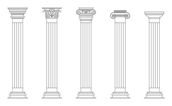 Памятник древней архитектуры греческой колонны