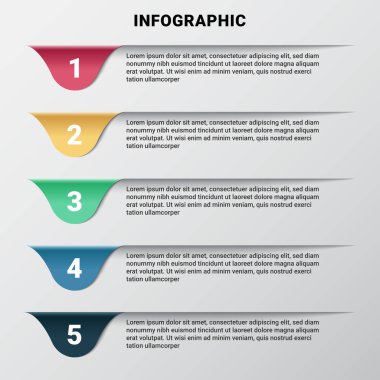 Infographic 5 adım grafik Veri arkaplanını analiz et 