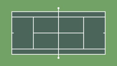 Tenis kortunun saha üstü görünümü