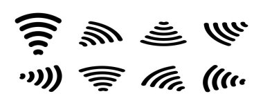 3 boyutlu perspektif görünümü simgesinde Wifi sinyali ayarlandı