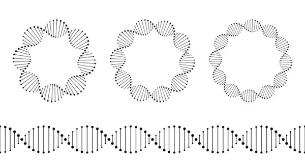 Biyoloji tıp bilimi vektör simgesindeki DNA şablonu