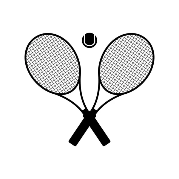 Tenis raketi ve top ikonu. Açık hava sporları oyunu