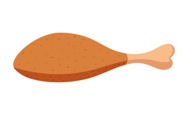 Tavuk budu kızarmış vektör çizimi