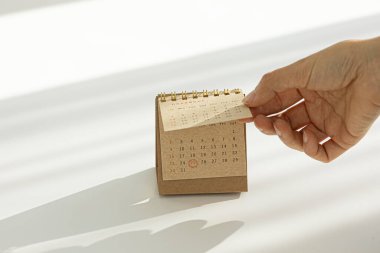 Beyaz arkaplanda Aralık ayı takvimi