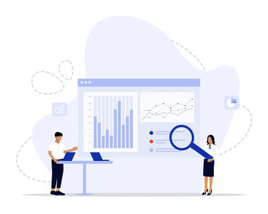 Analitik konsept illüstrasyonunu kur. İniş sayfası, ui, web, mobil uygulama giriş kartı, editör baskısı, broşür ve afiş için uygun.