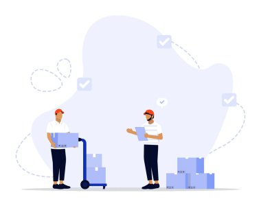 Kutu konsepti illüstrasyonu işaretleniyor. Web iniş sayfası için elverişli, ui, mobil uygulama, editoryal tasarım, broşür, pankart ve diğer ilgili durumlar.