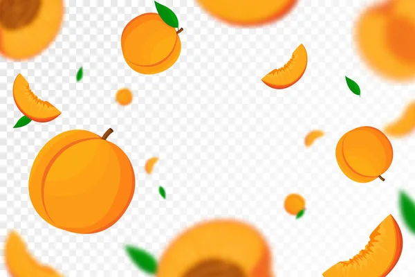 Herabfallende Saftige Reife Pfirsichfrüchte Isoliert Auf Transparentem Hintergrund Ganz Fliegen — Stockfoto