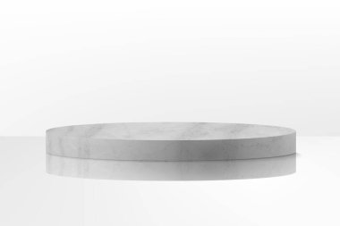 Mermer kaideler veya podyum, soyut geometrik boş müze sahneleri, ödül töreni veya ürün sunumu için taş sergisi. Galeri platformu, boş ürün standları, gerçekçi 3D vektör kümesi