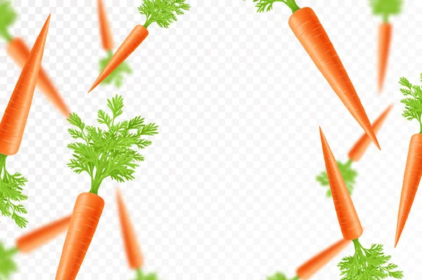 Падающая Морковь Изолирована Прозрачном Фоне Летают Целые Нарезанные Овощи Размытым — стоковое фото