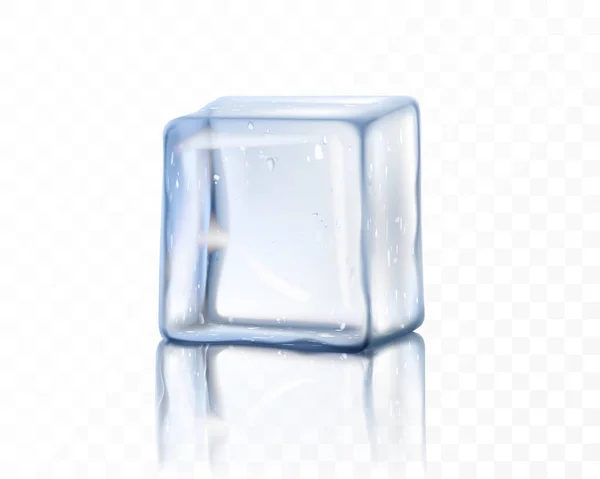 Реалистичные Голубые Кубики Льда Прозрачном Фоне Векторной Иллюстрации — стоковое фото