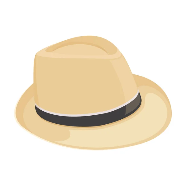 Ψάθινο Καπέλο Fedora Απομονωμένο Λευκό Φόντο Καπέλο Παραλίας Καλοκαιρινό Καπέλο — Φωτογραφία Αρχείου