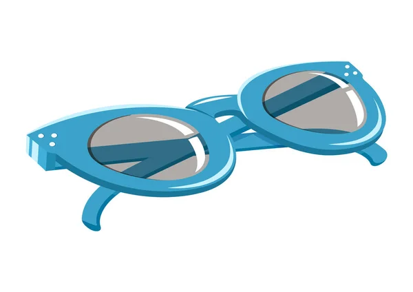 Stylové Sluneční Brýle Izolované Bílém Pozadí Plochý Design — Stock fotografie