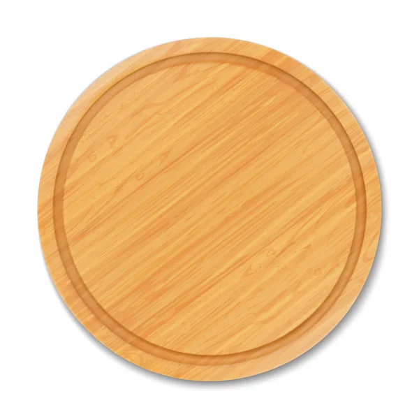 Empty Wooden Cutting Board Top View Trays Plate Shapes Natural — Stock Photo, Image