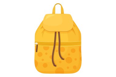 Sırt çantası beyaza izole edilmiş. Sırt çantasından izole nesneler. Ampül torbası. Yürüyüş için ekipman, dağcılık, keşif gezileri. Spor, yaşam tarzı, hobi konsepti. vektör düz illüstrasyon