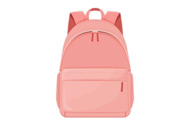 Sırt çantası beyaza izole edilmiş. Sırt çantasından izole nesneler. Ampül torbası. Yürüyüş için ekipman, dağcılık, keşif gezileri. Spor, yaşam tarzı, hobi konsepti. vektör düz illüstrasyon