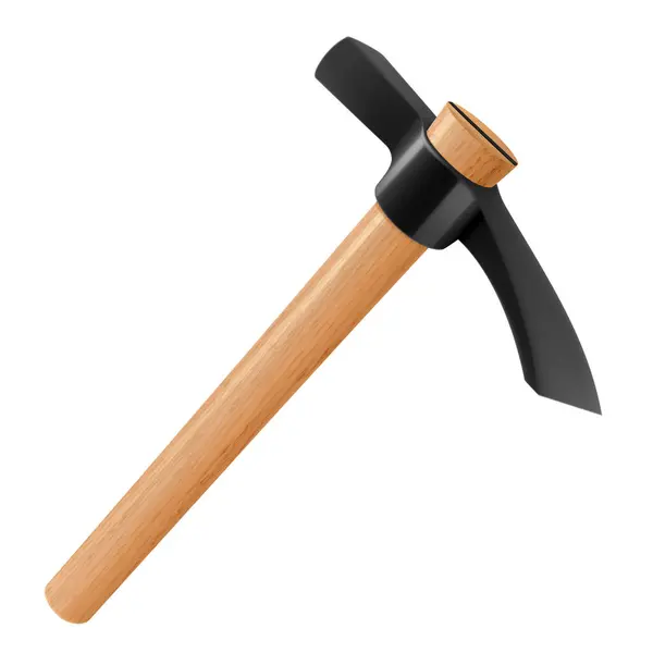 Pickaxe Hammer Isolated White Background Rock Hammer Tool Hand Percussion — Stock Photo, Image