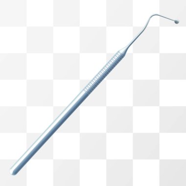 Beyaz arka planda izole edilmiş dişçi cerrahi araçları. Diş cerrahisi aletleri, Periodontal ölçekleyiciler ya da cerrah dişleri ameliyat ekipmanları. Gerçekçi 3d vektör illüstrasyonu