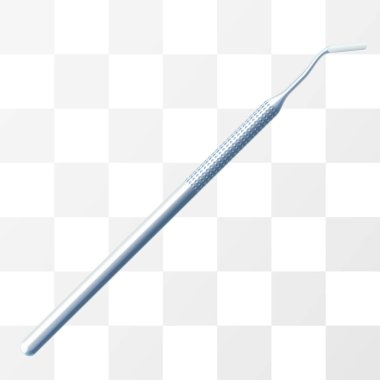 Beyaz arka planda izole edilmiş dişçi cerrahi araçları. Diş cerrahisi aletleri, Periodontal ölçekleyiciler ya da cerrah dişleri ameliyat ekipmanları. Gerçekçi 3d vektör illüstrasyonu