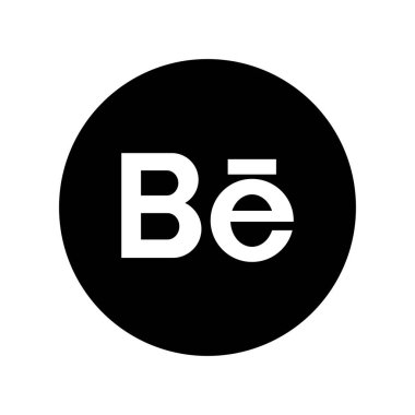 Vinnytsia, Ukrayna - 7 Mayıs 2023. Behance ikon vektör çizimi, Behance logo sembolü. Editoryal sosyal medya ikonu. Vektör 10
