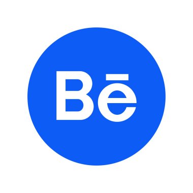 Vinnytsia, Ukrayna - 7 Mayıs 2023. Behance ikon vektör çizimi, Behance logo sembolü. Editoryal sosyal medya ikonu. Vektör 10