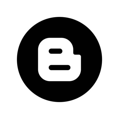 Vinnytsia, Ukrayna - 7 Mayıs 2023. Blogger sosyal medya simgesi. Editoryal vektör illüstrasyonu, blog logosu sembolü. Vektör 10 'u gösteriyor. Uygulama simgesi tasarımı