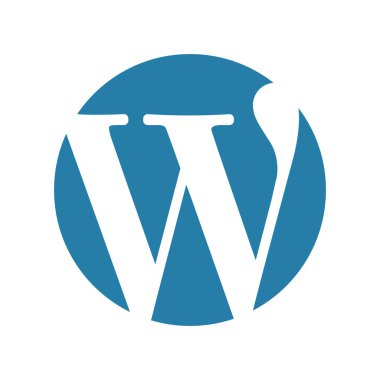 Vinnytsia, Ukrayna - 7 Mayıs 2023. Grafikler, web tasarımı, mobil, masaüstü uygulamaları için sosyal medya logosu işareti beyaz arkaplanda izole edildi. Editoryal vektör illüstrasyonu, Wordpress logo sembolü. Vektör 10