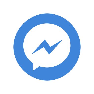 Vinnytsia, Ukrayna - 29 Nisan 2023. Popüler sosyal medya logosu Messenger simgesi. Vektör tasarımı. Gerçekçi yazı tipi