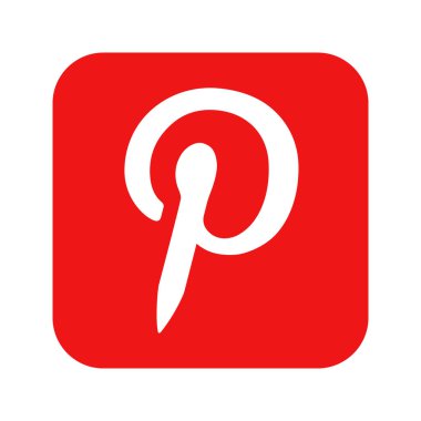 Vinnytsia, Ukrayna - 29 Nisan 2023. Popüler sosyal medya logosu Pinterest simgesi. Vektör tasarımı. Gerçekçi yazı tipi