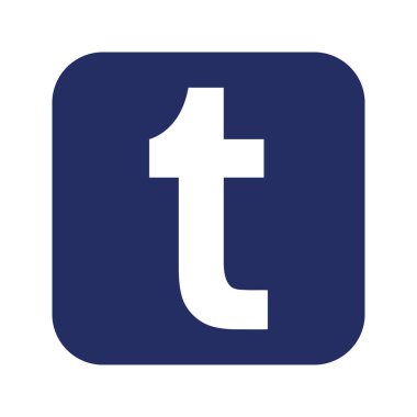 Vinnytsia, Ukrayna - 29 Nisan 2023. Popüler sosyal medya logosu Tumblr simgesi. Vektör tasarımı. Gerçekçi yazı tipi