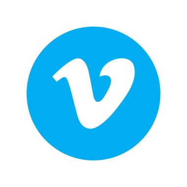 Vinnytsia, Ukrayna - 1 Mayıs 2023. Popüler Vimeo sosyal ağ logo simgesi, izole edilmiş beyaz arkaplan, ortam editör illüstrasyonu