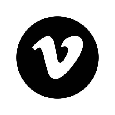 Vinnytsia, Ukrayna - 1 Mayıs 2023. Popüler Vimeo sosyal ağ logo simgesi, izole edilmiş beyaz arkaplan, ortam editör illüstrasyonu