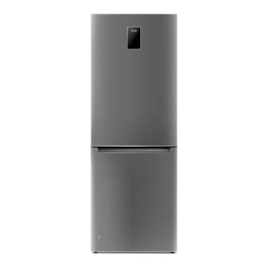 Modern stainless steel refrigerator fridge. Freezer refrigerator. Household tech and appliances. Realistic 3d Vector Illustration, isolated on white background.