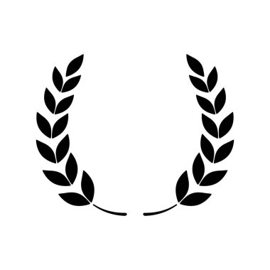 Laurel wreath - symbol of victory and power flat vector icon for apps and websites