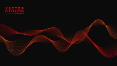 Pürüzsüz dalgalı çizgiler, parlak kırmızı, küçük dalga elementleri, siyah arkaplan, yumuşak ama zarif doku malzemeleriyle dizayn edilmiş..